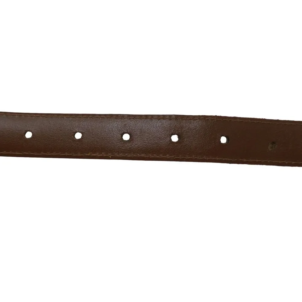 Cipriani Vintage 80s Red Leather Italian Alligator Calfskin Leather Belt